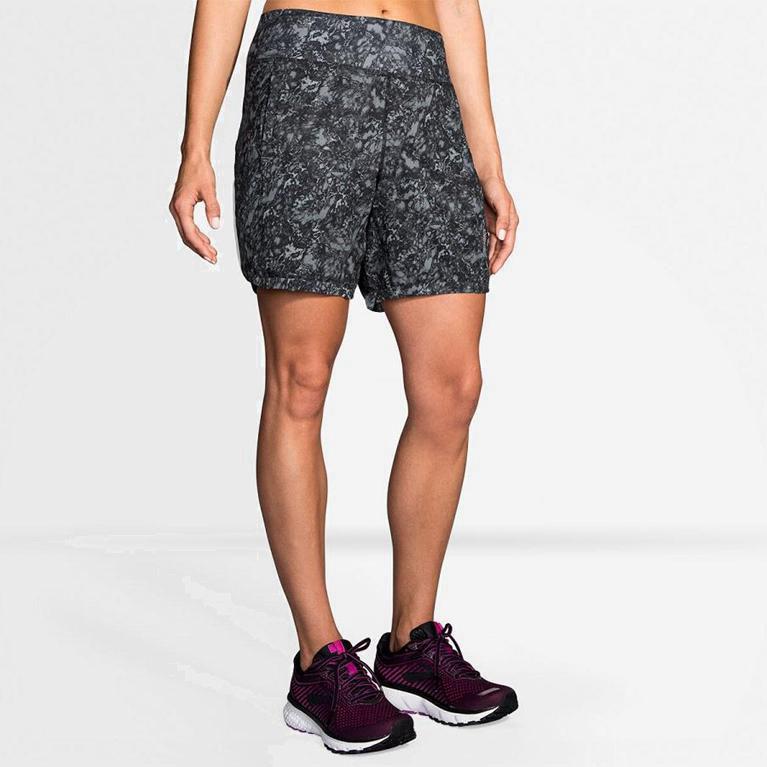 Brooks Chaser 7 Australia - Women's Running Shorts - Grey (908532-OVL)